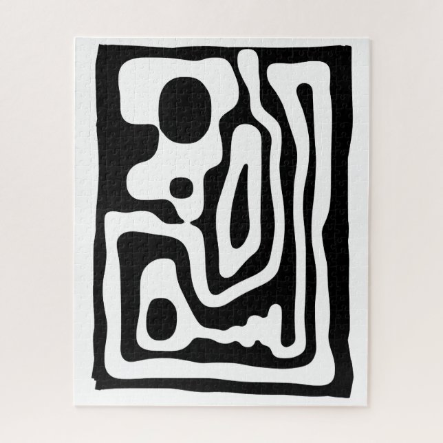 Blendgriff: Abstrakt Schwarz/Weiß Puzzle (Vertikal)