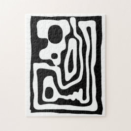 Blendgriff: Abstrakt Schwarz/Weiß Puzzle