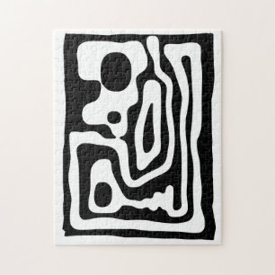 Blendgriff: Abstrakt Schwarz/Weiß Puzzle
