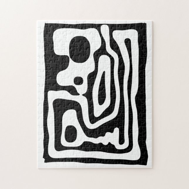 Blendgriff: Abstrakt Schwarz/Weiß Puzzle (Vertikal)