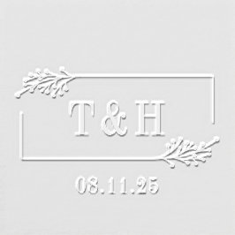 Blendraht-Hochzeitslogos Monogram Custom Embosser