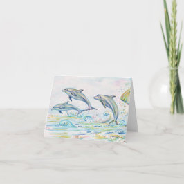 Blendungs-Delphin-Anmerkungs-Karte - 5,6" x 4" Karte