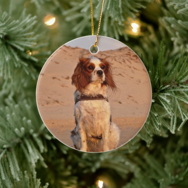 Blenheim Cavalier King Charles Spaniel Dog Keramik Ornament (Baum)