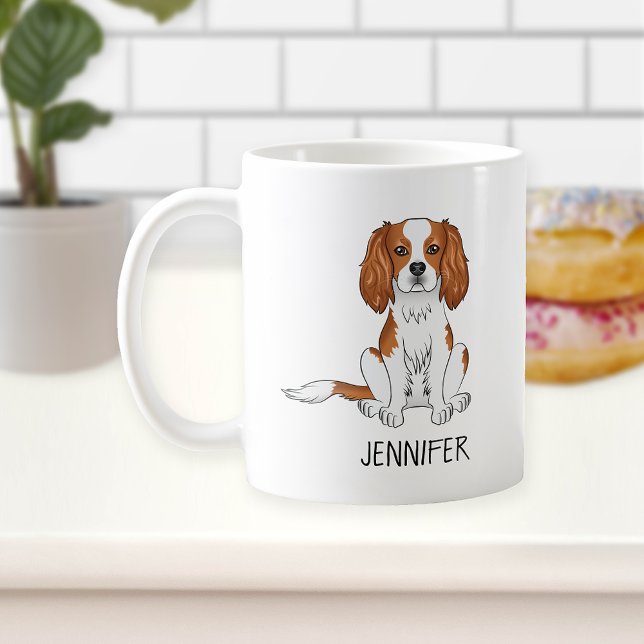 Blenheim Cavalier King Charles Spaniel & Name Kaffeetasse (Von Creator hochgeladen)