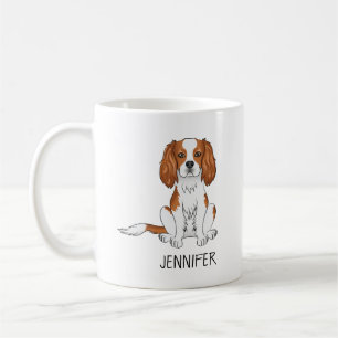 Blenheim Cavalier King Charles Spaniel & Name Kaffeetasse