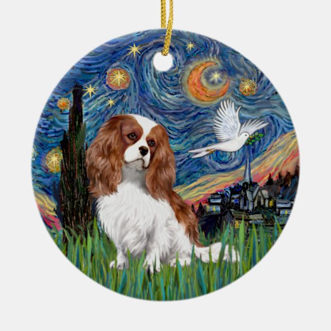 Blenheim Cavalier King Charles Spaniel Ornament (Vorne)
