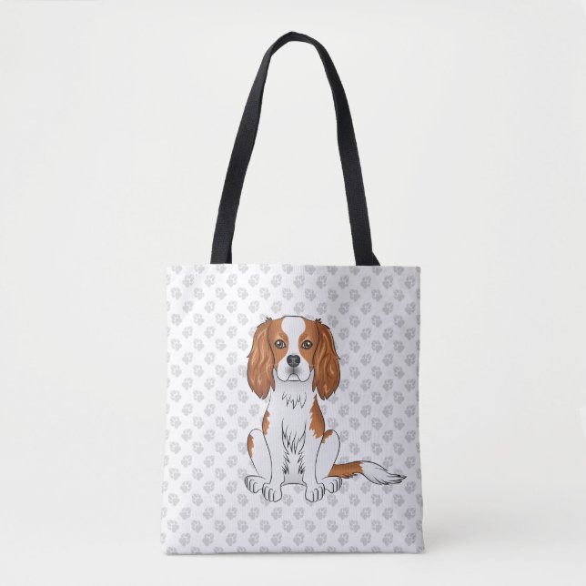 Blenheim Cavalier King Charles Spaniel & Paws (Vorderseite)