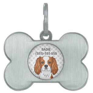Blenheim Cavalier King Charles Spaniel & Text Tiermarke