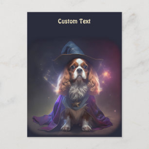 Blenheim Cavalier King Charles Wizard Postkarte