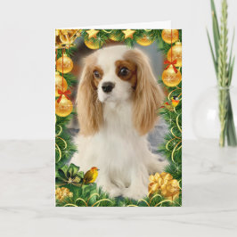 Blenheim Cavalier Spaniel Holiday Card Karte