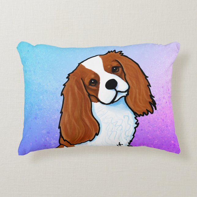 Blenheim Cavalier Spaniel Throw Pillow Dekokissen (Vorderseite)