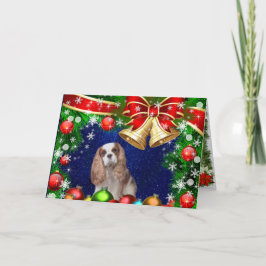 Blenheim Cavalier Weihnachtskarte Feiertagskarte