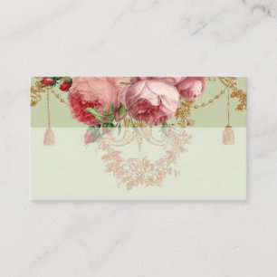 Blenheim Rose - Elegantes Weiß Grün - Platzkarte