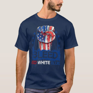 Blered White Blue T-Shirt