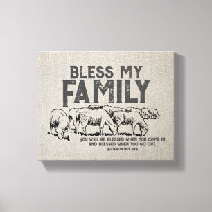 Bless Scripture Leinwanddruck