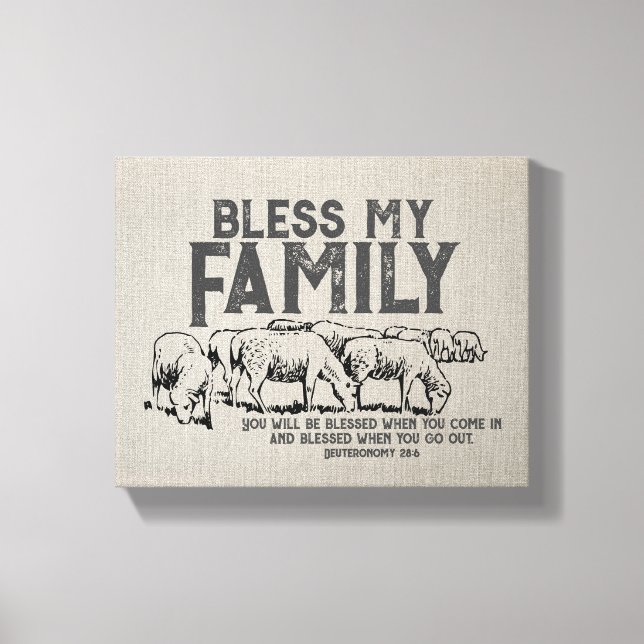 Bless Scripture Leinwanddruck (Vorderseite)