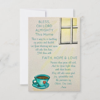 Bless This Home – Prayer Card - Note Card Einladung