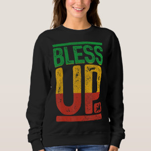 Bless up Reggae Music Rastafari Löwe Judah Rast Sweatshirt