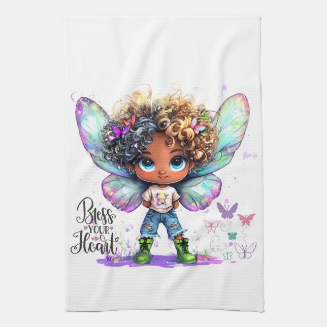 Bless Your Heart Lil' Fairy Kitchen Handtücher (Vertikal)