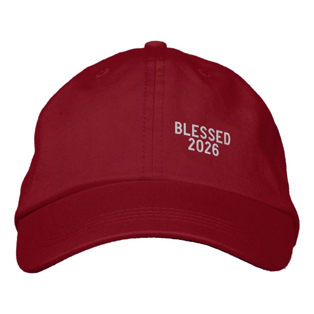Blessed 2026 Personalized Embroidered Hat Bestickte Baseballkappe (Vorderseite)