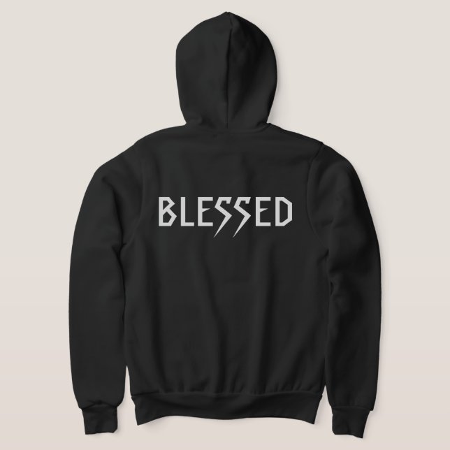 "BLESSED" 303TATTOO BLK HOODIE (AblageHinten)