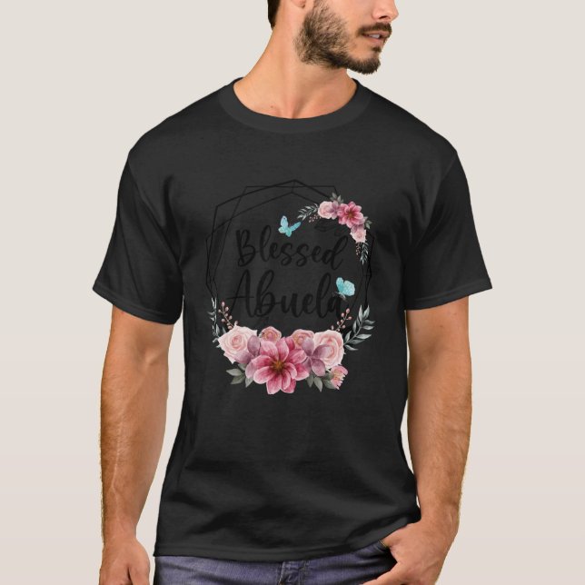 Blessed Abuela with Floral Mother s Day 2023 T-Shirt (Vorderseite)