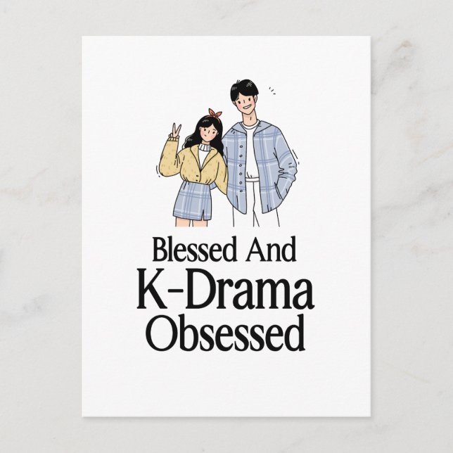 Blessed and K-Drama Obsessed Postkarte (Vorderseite)