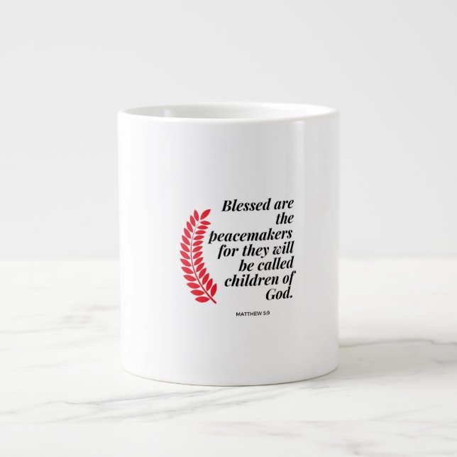 Blessed Are The Peacemakers Christmas Mug  Jumbo-Tasse (Vorderseite)