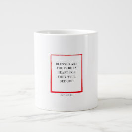 Blessed Are The Pure In Heart Christmas Mug Jumbo-Tasse