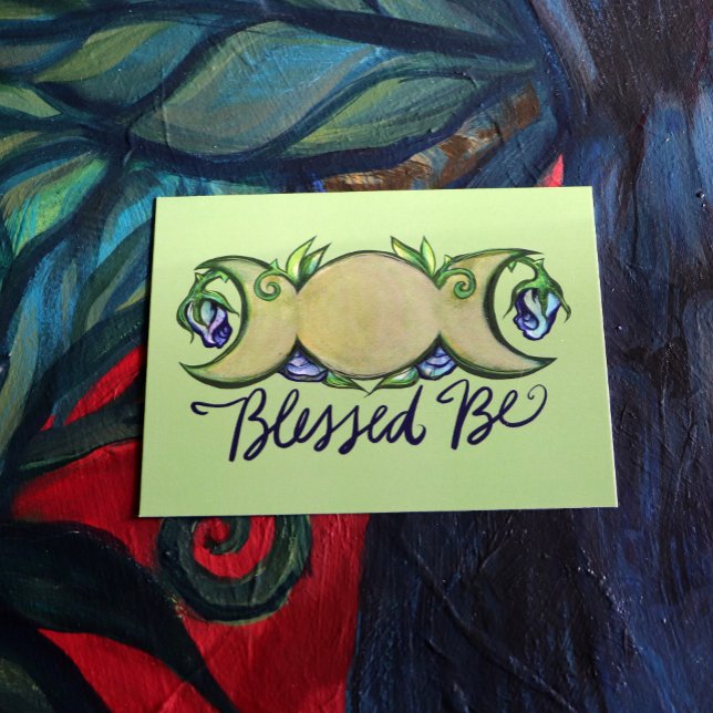 Blessed Be triple moon goddess                     Postkarte (Von Creator hochgeladen)