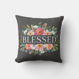 BLESSED - Blumenkissen Kissen