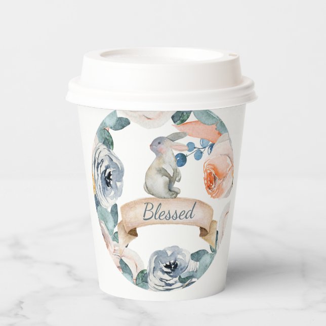 Blessed Bunny Paper Cups Pappbecher (Vorderseite)