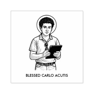 BLESSED CARLO ACUTIS CATHOLIC GUMMISTEMPEL