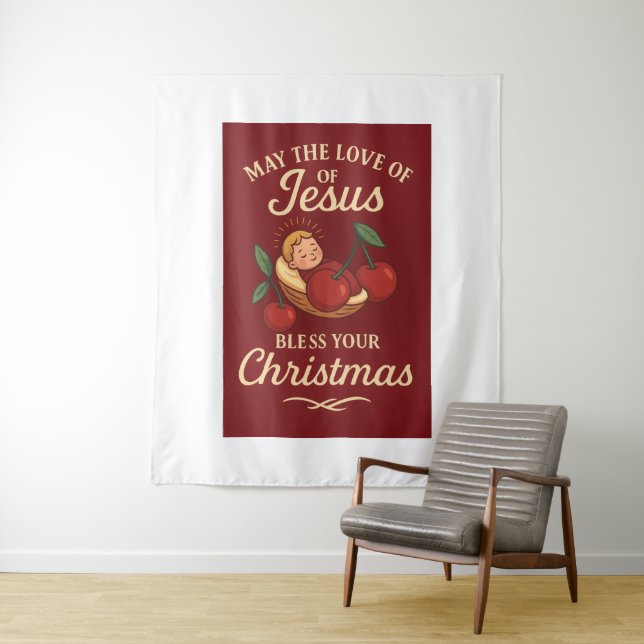 Blessed Christmas by Sweet Cherry Wandteppich (Beispiel)