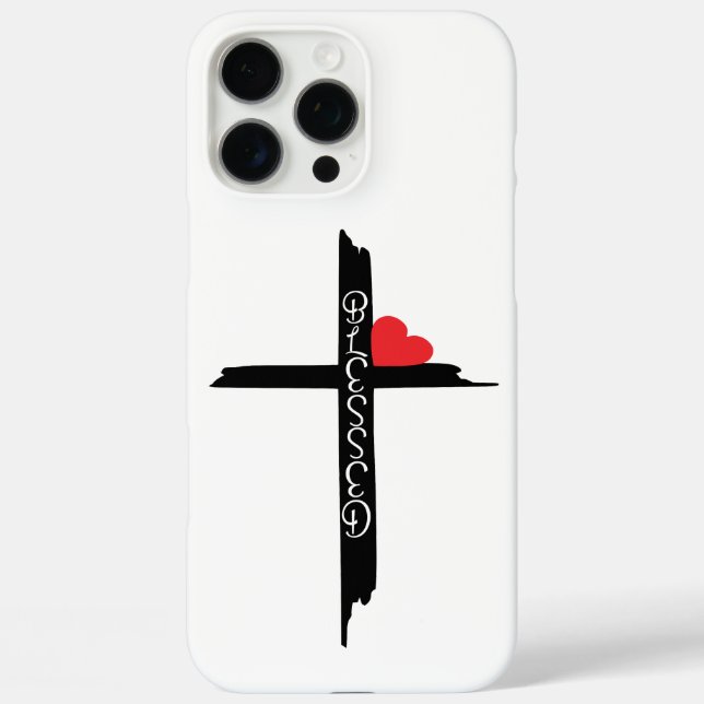 blessed cross Phone case (Rückseite)