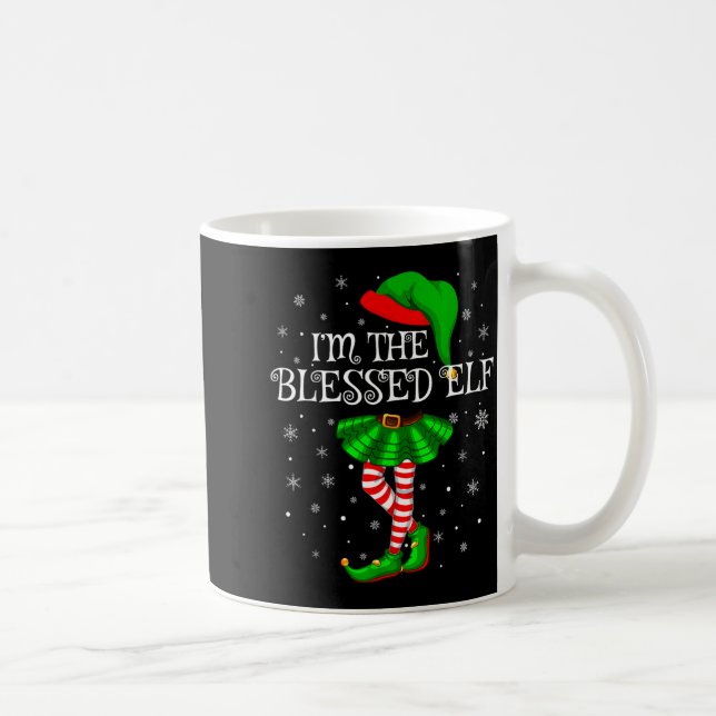 Blessed Elf Christmas Matching Family Women Girls  Kaffeetasse (Rechts)
