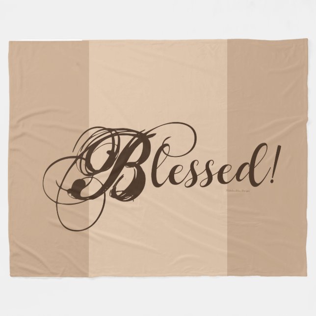 Blessed! Fleece Blanket (Tan/ Brown) (Vorderseite (Horizontal))