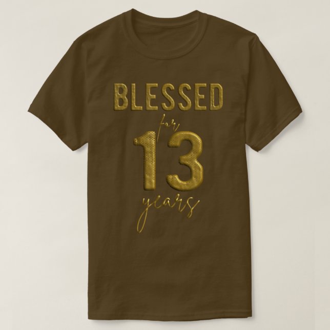 Blessed For 13 Years Old 13th Birthday Christmas G T-Shirt (Design vorne)