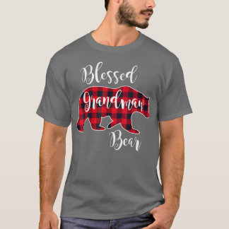 Blessed Grandmaw Bear Red Buffalo Check Plaid Gran T-Shirt