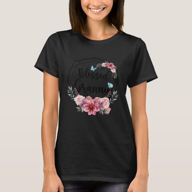 Blessed Grannie with Floral Mother s Day 2023 T-Shirt (Vorderseite)