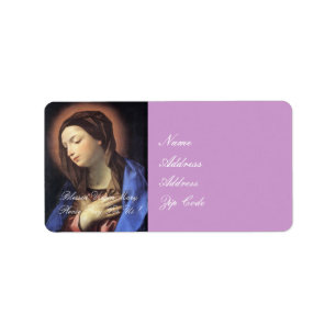 BLESSED JUNGFRAU MARY BITTE BITTE FÜR UNS ADRESSAUFKLEBER