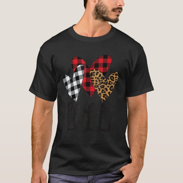 Blessed lolli leopard Buffalo Plaid lolli T-Shirt (Vorderseite)
