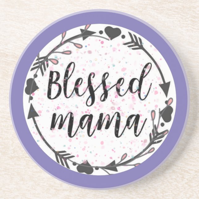 Blessed Mama Getränkeuntersetzer (Vorne)