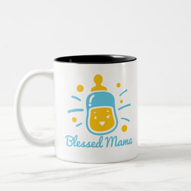 Blessed Mama Zweifarbige Tasse (Links)