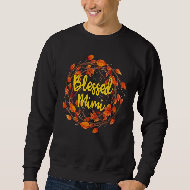 Blessed Mimi Thanksgiving Autumn  Matching Family Sweatshirt (Vorderseite)