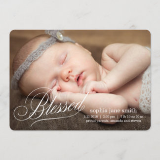 BLESSED Moderne Geburtshinweise Ankündigung