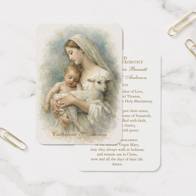 Blessed Mother Child Lamb Catholic Wedding Prayer (Büro)