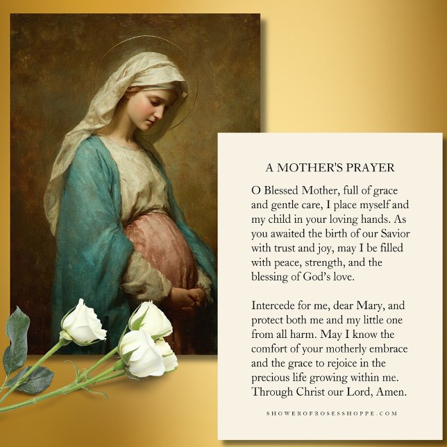 Blessed Mother Prayer Card for Expectant Mothers  Begleitkarte (Von Creator hochgeladen)