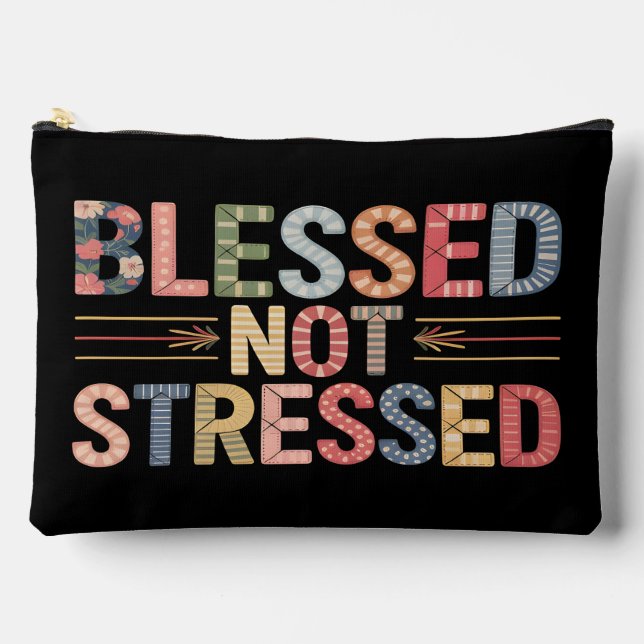 Blessed Not Stressed Accessory Pouch Zubehörtasche (Vorderseite)