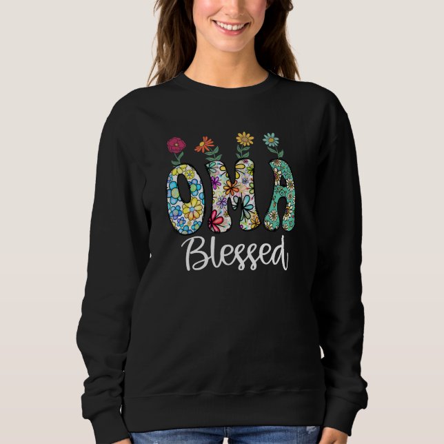 Blessed OMA Grandma Flowers Sunflower Mother s Day Sweatshirt (Vorderseite)